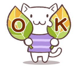 Sticker of autumn cat sticker #13040086