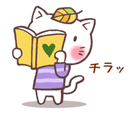 Sticker of autumn cat sticker #13040089