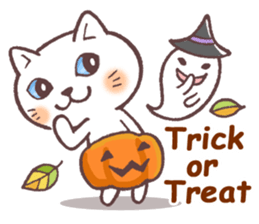 Sticker of autumn cat sticker #13040093