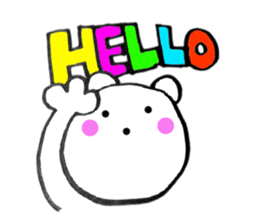 Words commonly used bear5 sticker #13040960