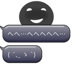 Colorful text and face sticker #13042404