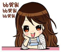 Melon cute girl sticker #13043870