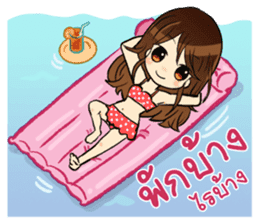 Melon cute girl sticker #13043877