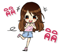 Melon cute girl sticker #13043880