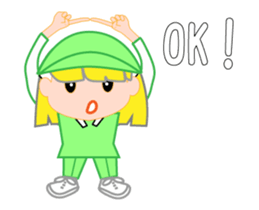 Japanese caddie, named Candy a1v2 sticker #13044885