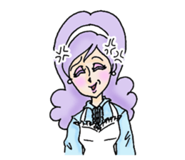 She looks angry. sticker #13044934