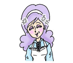 She looks angry. sticker #13044934