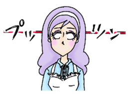 She looks angry. sticker #13044935