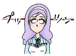 She looks angry. sticker #13044935