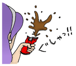 She looks angry. sticker #13044942