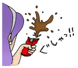 She looks angry. sticker #13044942