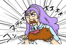 She looks angry. sticker #13044944