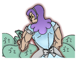 She looks angry. sticker #13044945