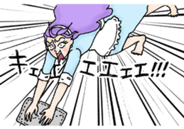 She looks angry. sticker #13044946