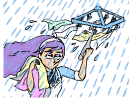 She looks angry. sticker #13044947