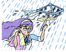 She looks angry. sticker #13044947