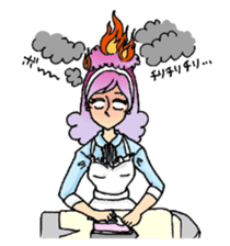 She looks angry. sticker #13044948