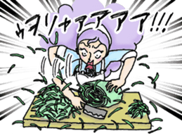 She looks angry. sticker #13044949