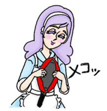 She looks angry. sticker #13044950