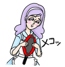 She looks angry. sticker #13044950