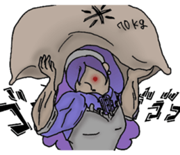 She looks angry. sticker #13044951