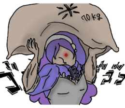 She looks angry. sticker #13044951