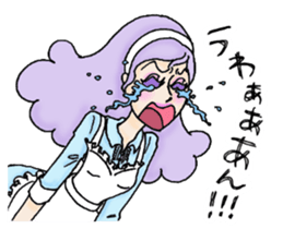 She looks angry. sticker #13044953