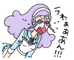 She looks angry. sticker #13044953