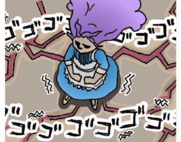 She looks angry. sticker #13044954