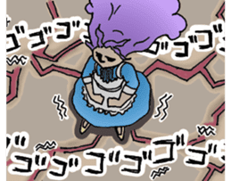 She looks angry. sticker #13044954