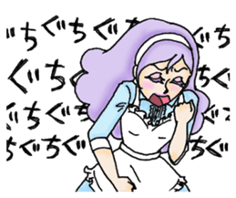 She looks angry. sticker #13044959