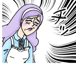 She looks angry. sticker #13044960