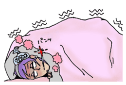 She looks angry. sticker #13044964