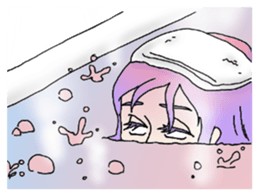 She looks angry. sticker #13044965