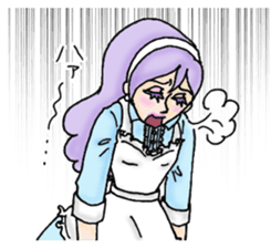She looks angry. sticker #13044966