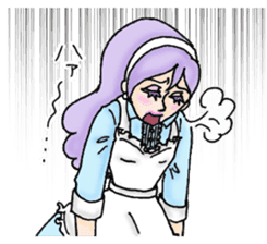 She looks angry. sticker #13044966