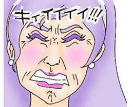 She looks angry. sticker #13044967