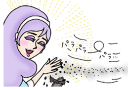 She looks angry. sticker #13044973