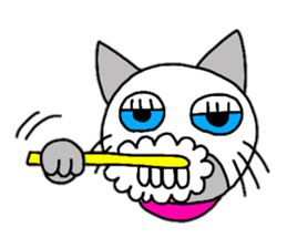 Cute Siamese cat stamp 4 sticker #13046000