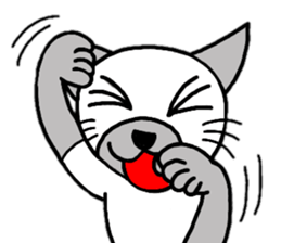 Cute Siamese cat stamp 4 sticker #13046001