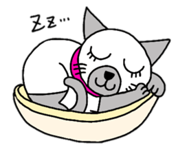 Cute Siamese cat stamp 4 sticker #13046002