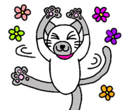 Cute Siamese cat stamp 4 sticker #13046007