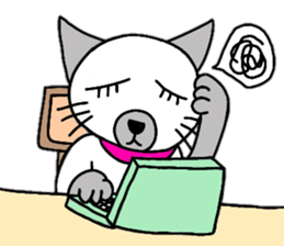 Cute Siamese cat stamp 4 sticker #13046022