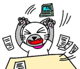 Cute Siamese cat stamp 4 sticker #13046027