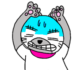 Cute Siamese cat stamp 4 sticker #13046029