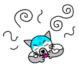 Cute Siamese cat stamp 4 sticker #13046034