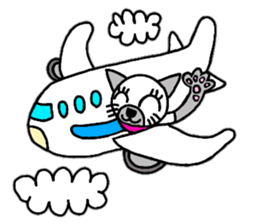 Cute Siamese cat stamp 4 sticker #13046035