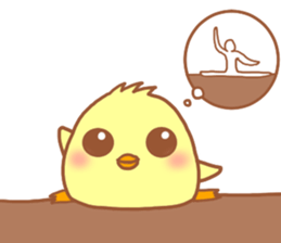 Lady chick Hiyotaso 5-pack for daily use sticker #13046269