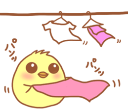 Lady chick Hiyotaso 5-pack for daily use sticker #13046276