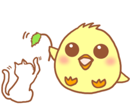 Lady chick Hiyotaso 5-pack for daily use sticker #13046293